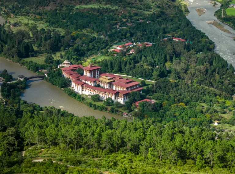 Punakha Dzong in sunlight DOT AA Original Bhutan Travels